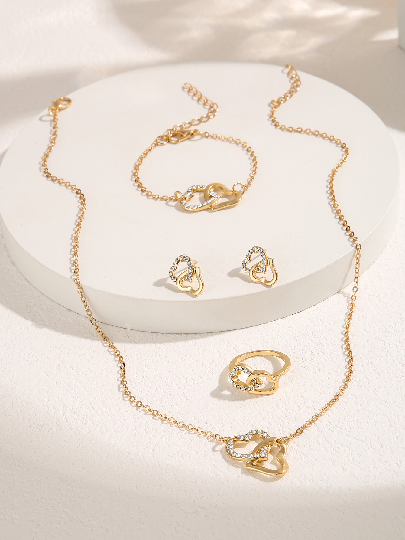 5pcs set Rhinestone Decor Jewelry Set