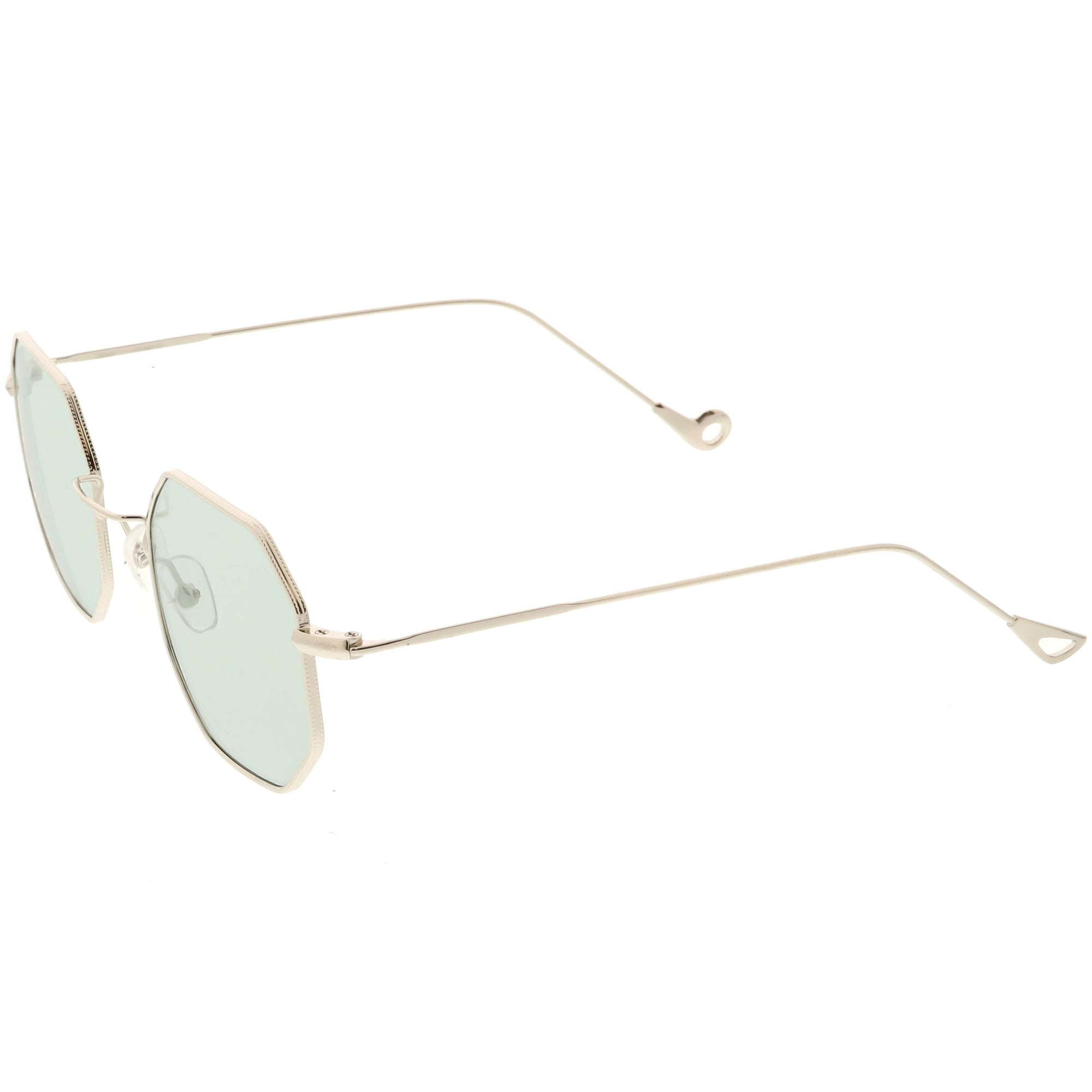 Premium Retro Small Octagon Color Tone Lens Sunglasses