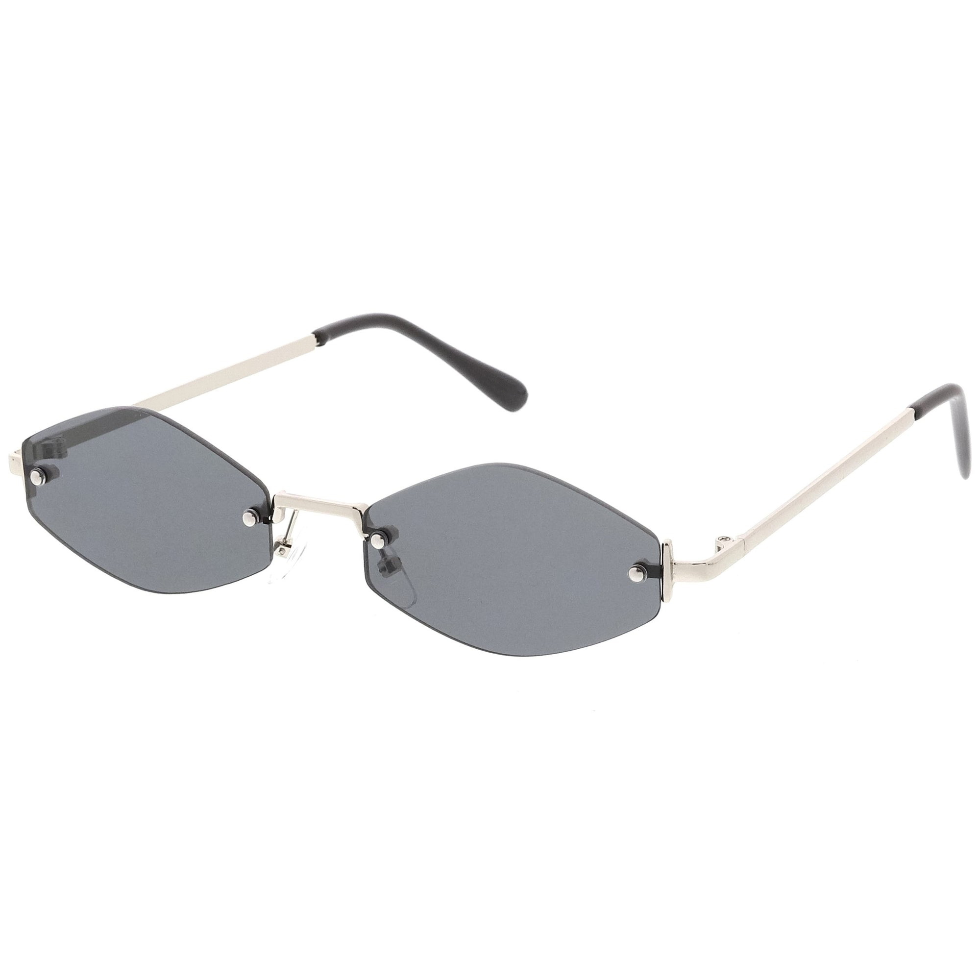 Retro 1990's Small Geometric Hexagon Sunglasses